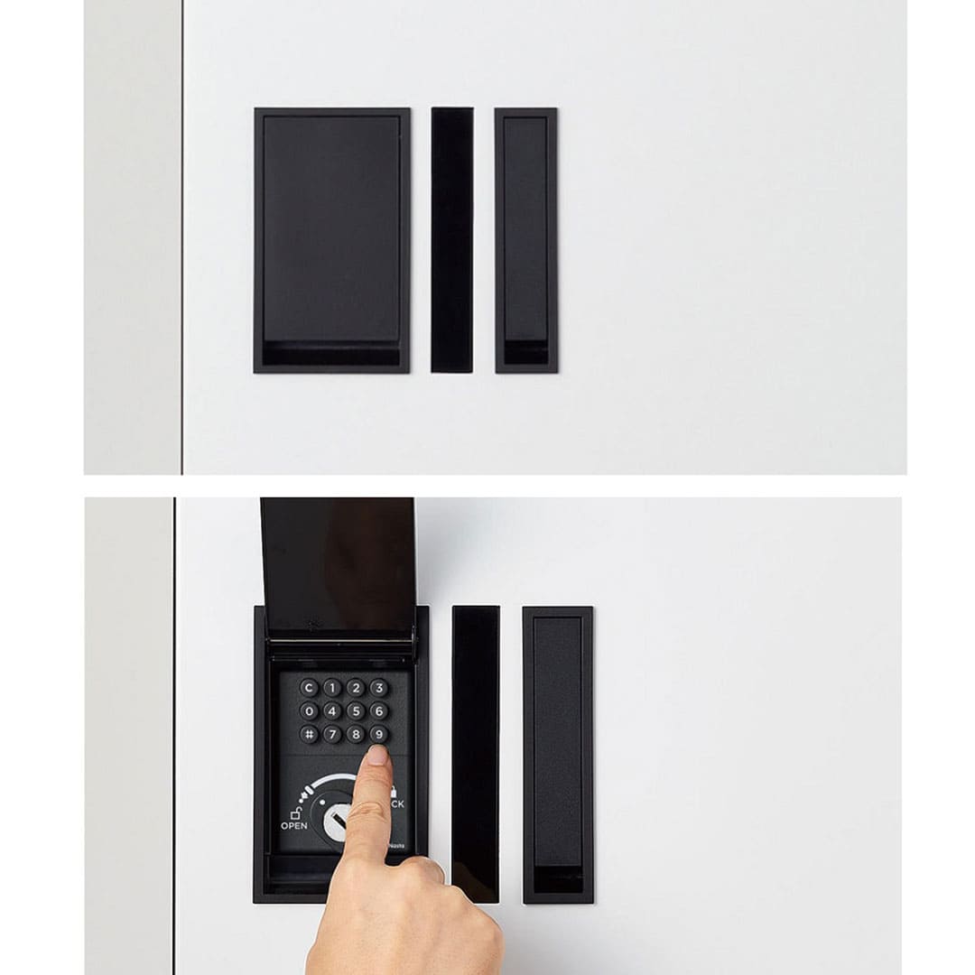 ナスタ Nasta Box プチ宅ユニット  KS-TL01R05A-SK H400mm×2タイプ（捺印無し）シルバー×ブラック 集合住宅用 宅配ボックス 前入前出