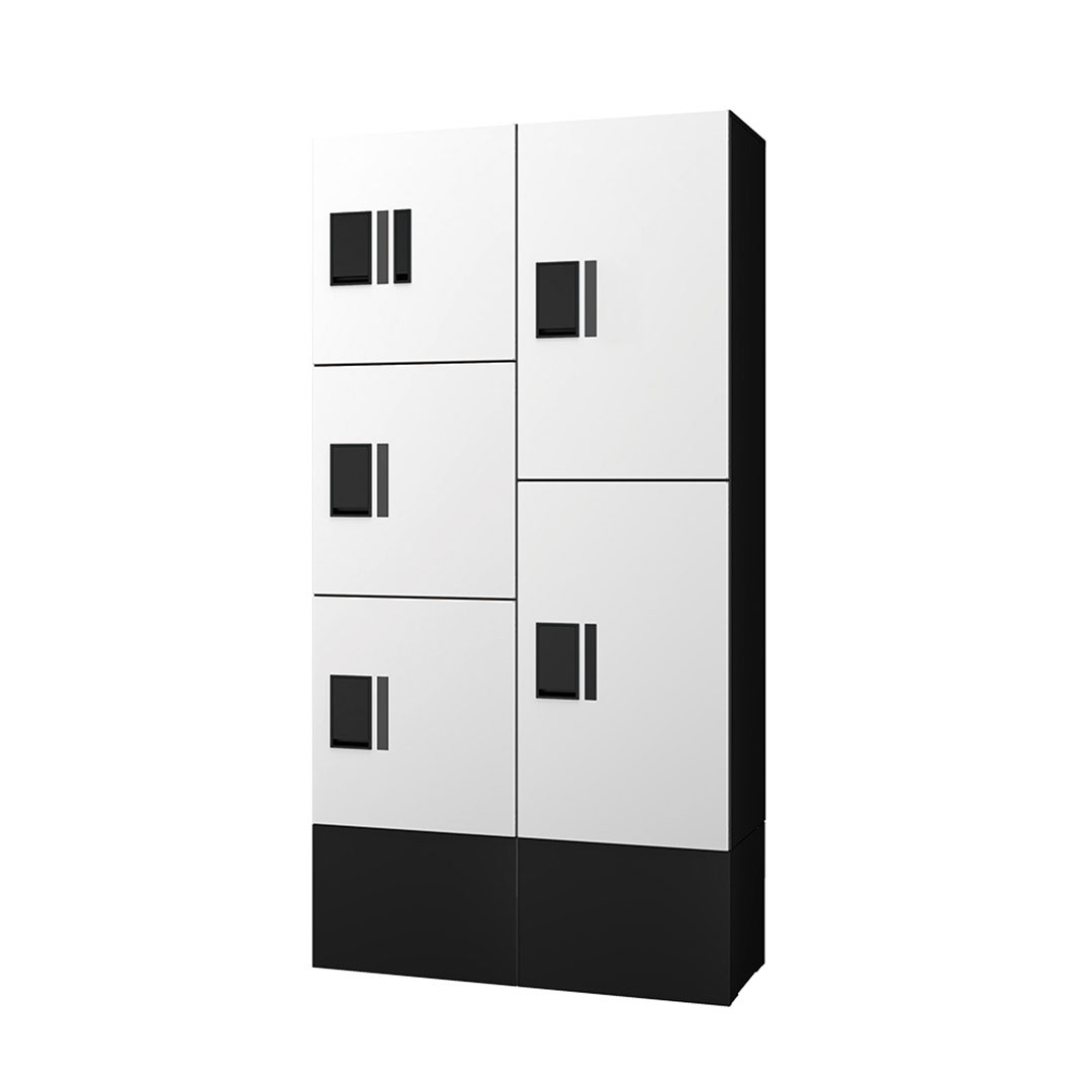 ナスタ Nasta Box プチ宅ユニット  KS-TL01R05A-SK H400mm×2タイプ（捺印無し）シルバー×ブラック 集合住宅用 宅配ボックス 前入前出