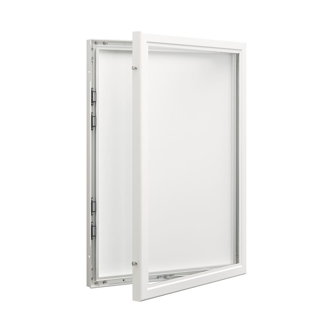 【受注生産】ナスタ 掲示板 マグネットボード アルミニウム 屋外・屋内兼用 カバー付 A2サイズ 501×675 ブラック 防滴型 KS-EXA11A-6750D-BK