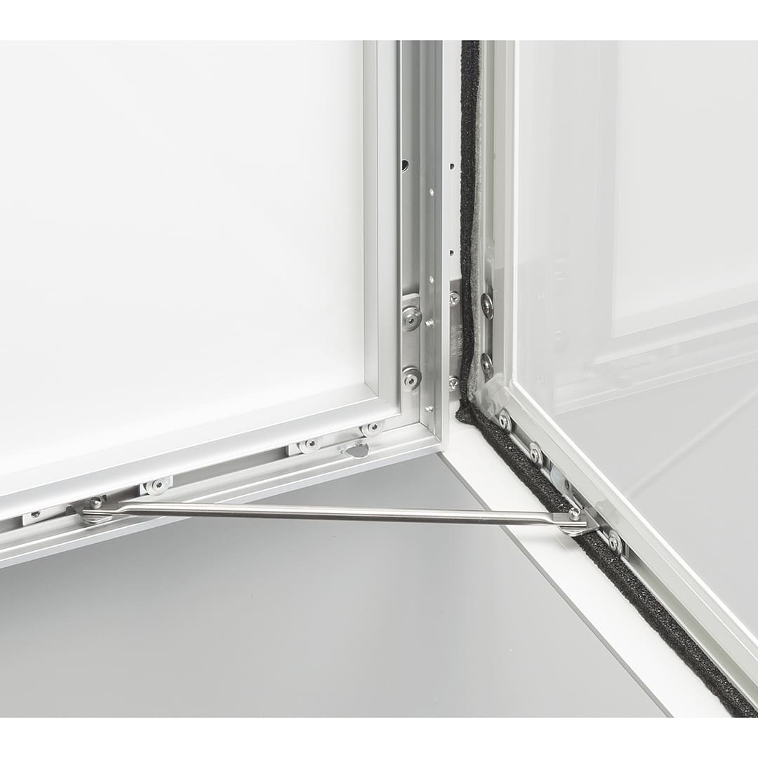 【受注生産】ナスタ 掲示板 マグネットボード アルミニウム 屋外・屋内兼用 カバー付 A2サイズ 501×675 ブラック 防滴型 KS-EXA11A-6750D-BK