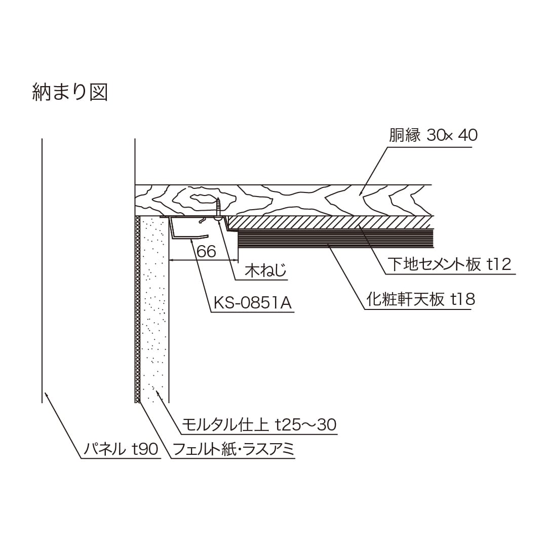 ナスタ 軒天見切縁換気口 水切付 KS-0851A アルミニウム製 軒天換気用 建築金物