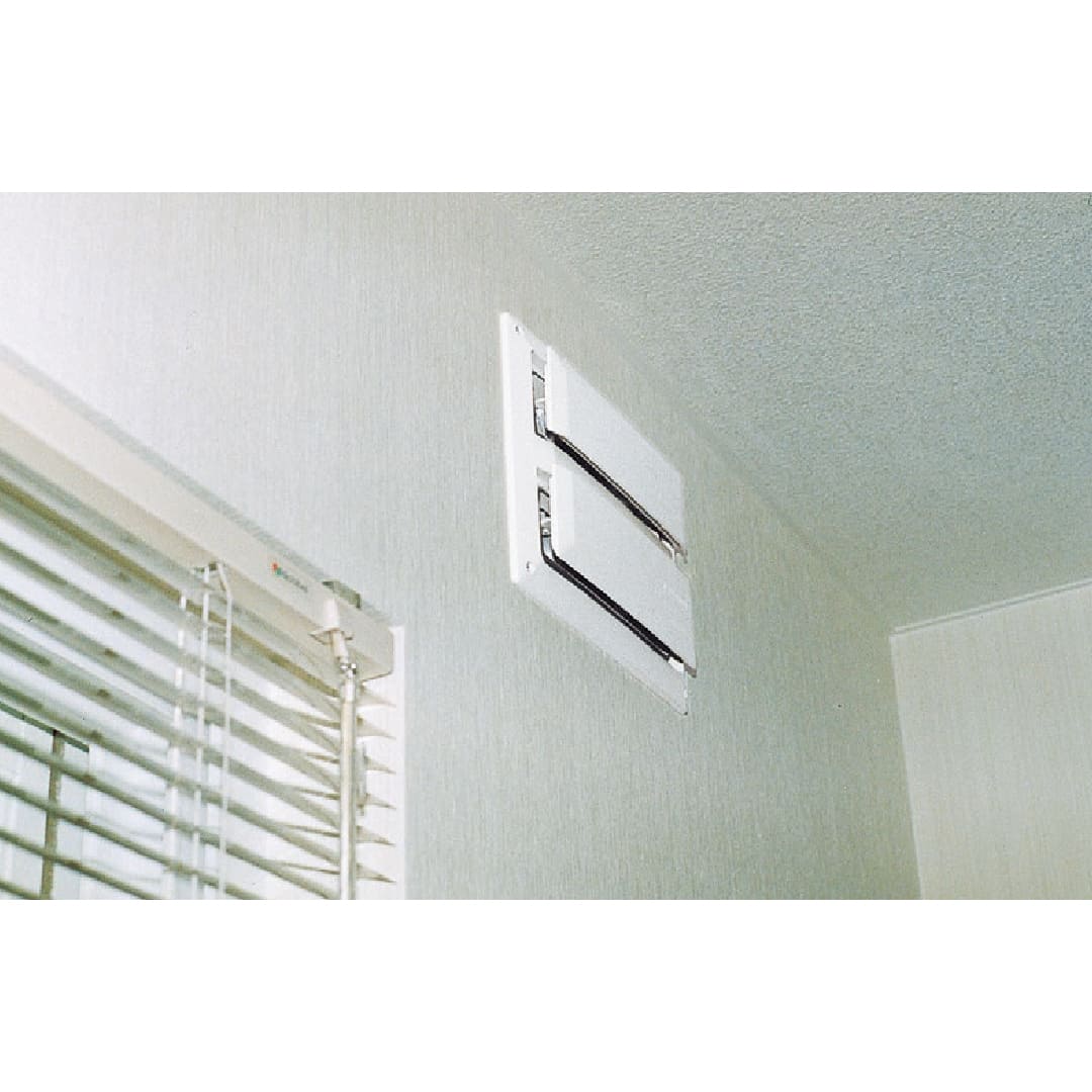 ナスタ 屋内換気口 木枠留め プッシュタイプ 防虫網付 シルバーグレー KS-6040P2-SG 樹脂