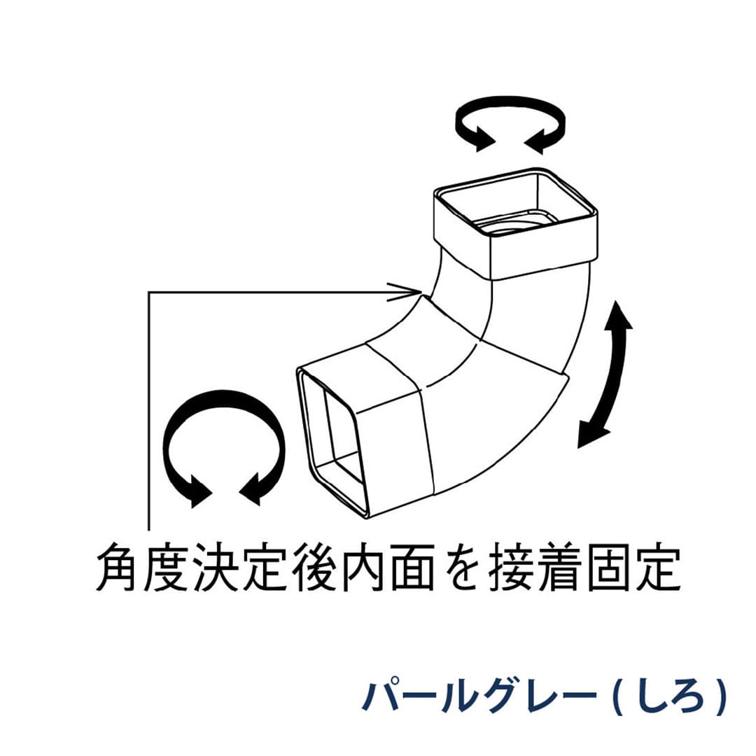 パナソニック マルチエルボ 100-135° KBS1527 パールグレー(しろ) 1箱(4個) 雨樋 瞬水 S15(たて系列部材) 高耐候仕様