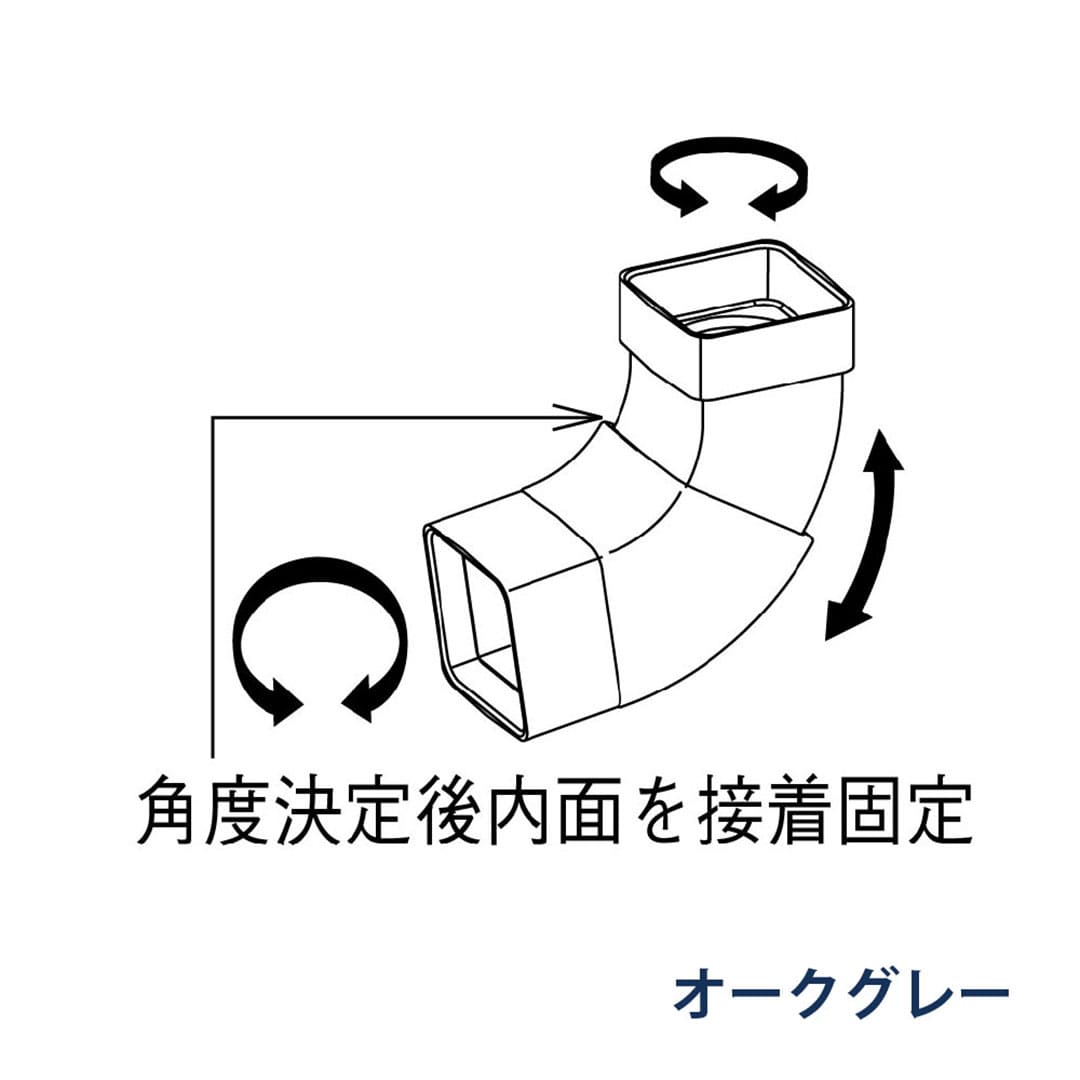 パナソニック マルチエルボ 100-135° KBSD527 オークグレー 1箱(4個) 雨樋 瞬水 S15(たて系列部材) 高耐候仕様