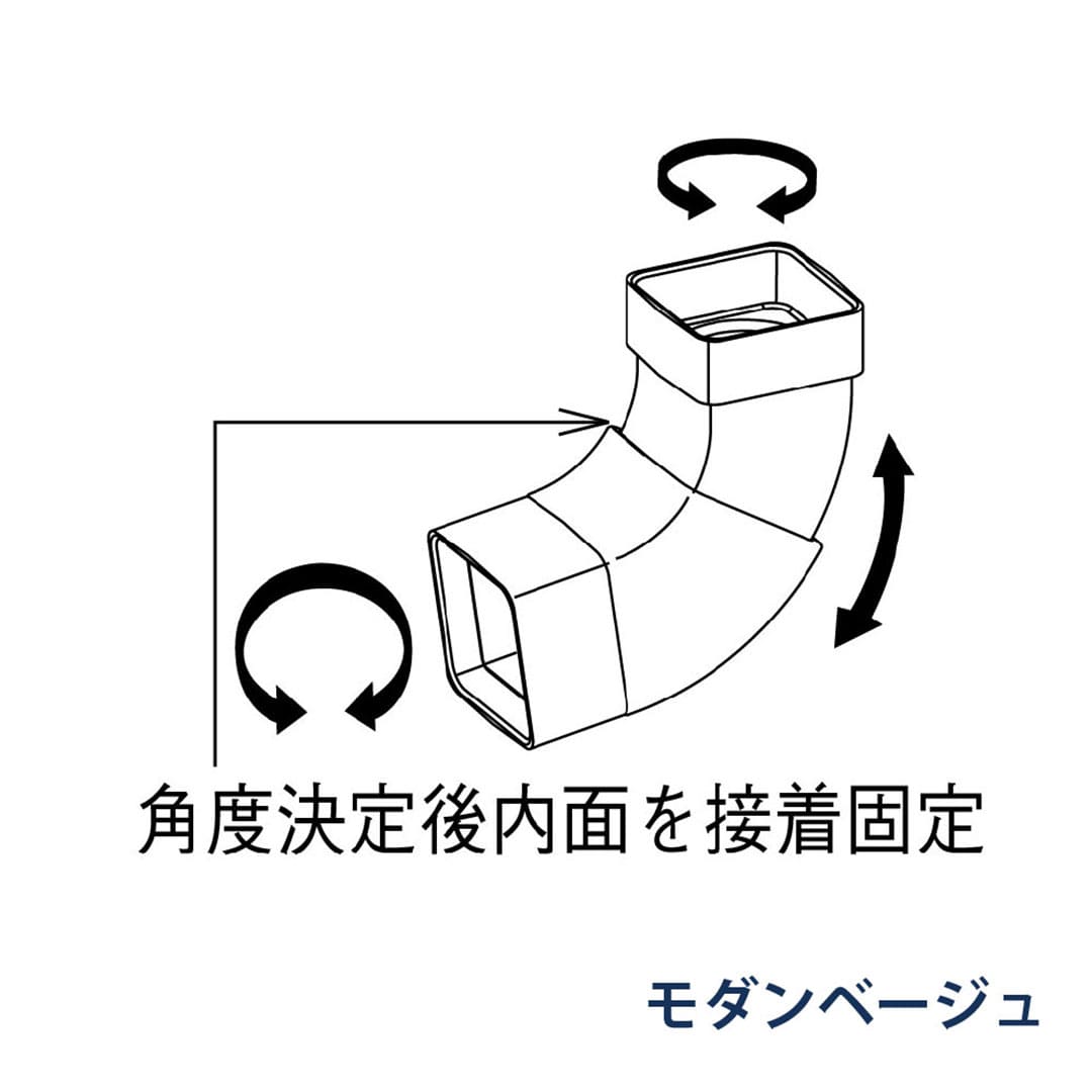 パナソニック マルチエルボ 100-135° KBSX527 モダンベージュ 1箱(4個) 雨樋 瞬水 S15(たて系列部材) 高耐候仕様
