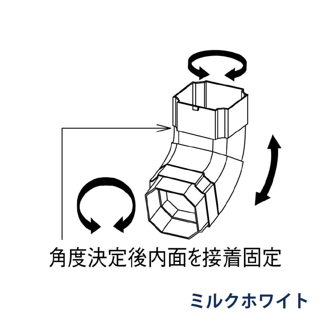 パナソニック マルチエルボ 100-135° KBP0567K ミルクホワイト 1箱(20個) 雨樋 たてとい30 S30(たて系列部材) 高耐候仕様