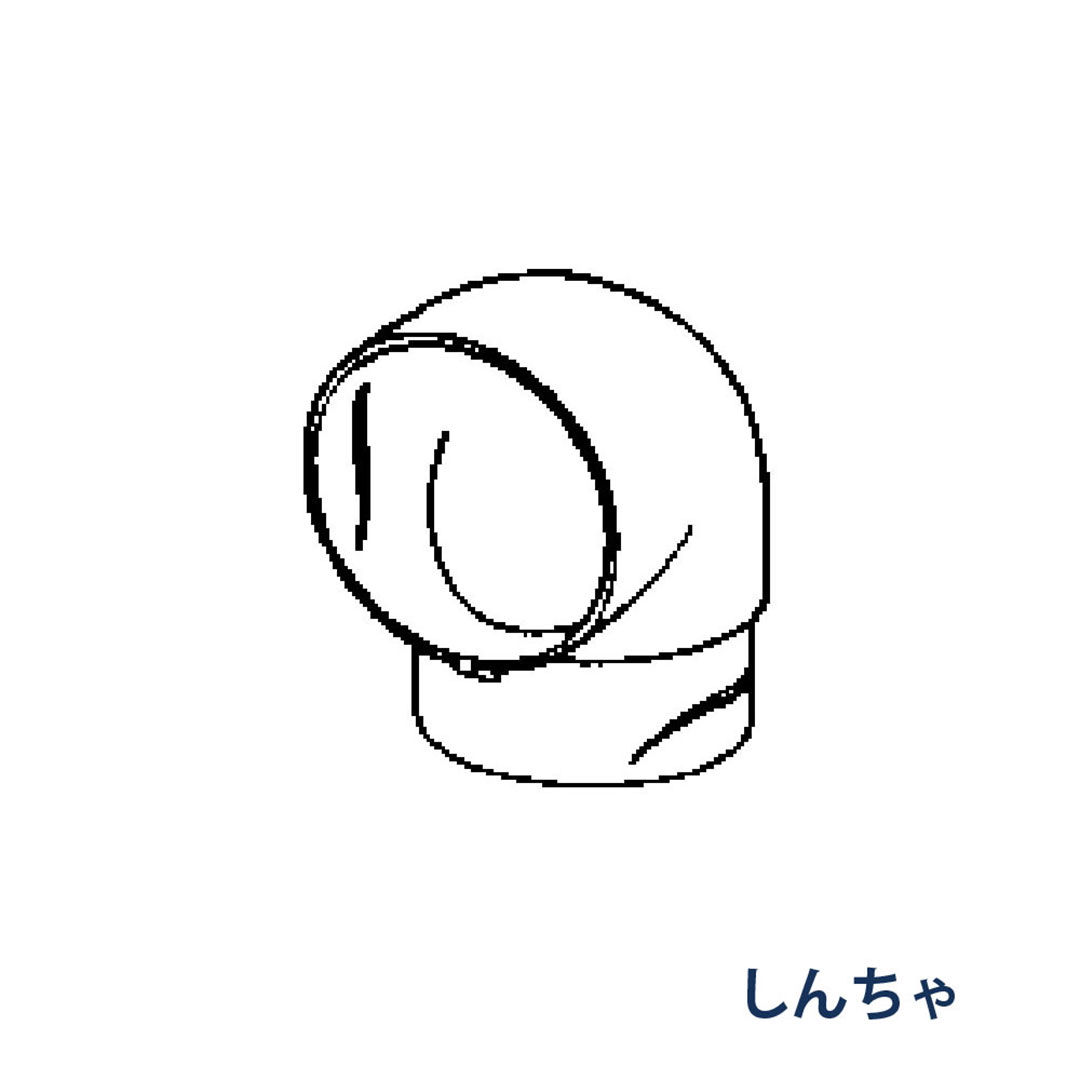 パナソニック エルボ 90° KQ5542 しんちゃ 1箱(50個) 雨樋 たてとい60 60(たて系列部材)