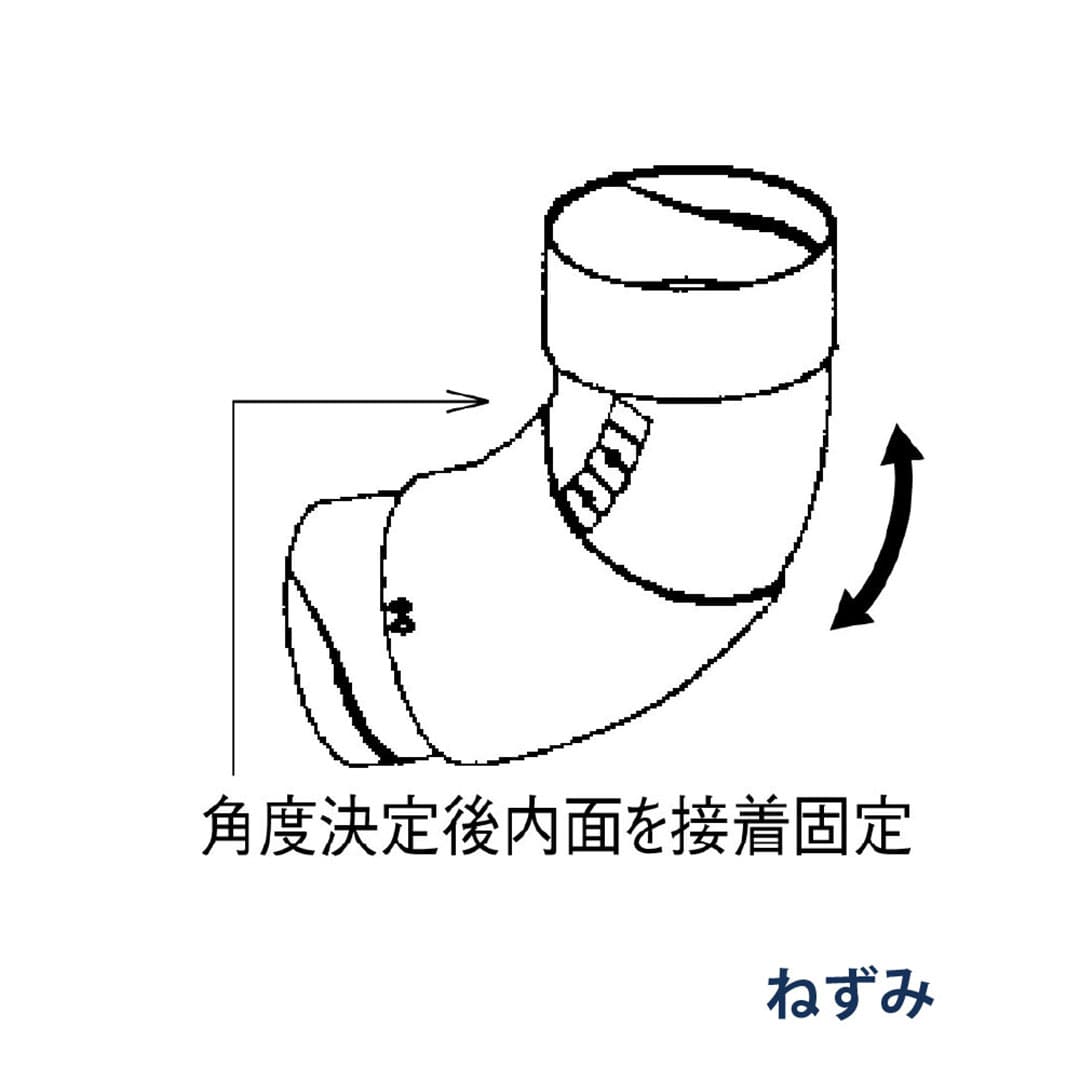 パナソニック スライドエルボ 100-135° KQ2547J ねずみ 1箱(10個) 雨樋 たてとい60 60(たて系列部材)