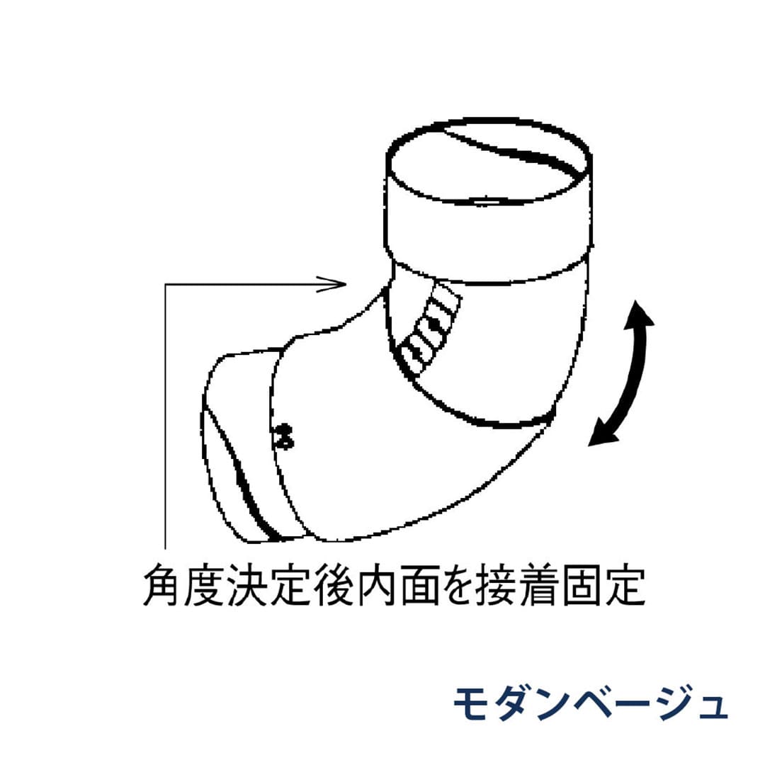 パナソニック スライドエルボ 100-135° KQX547J モダンベージュ 1箱(10個) 雨樋 たてとい60 60(たて系列部材)
