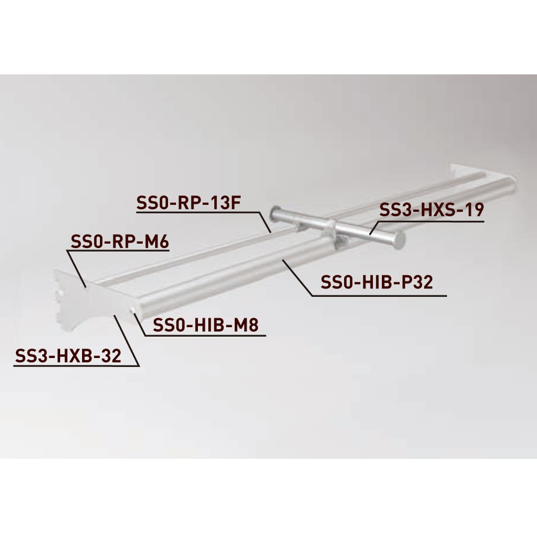 シューノ32 クロスパイプΦ19 SS3-HXS-19 サイズ：150 マットシルバー 1本 ROYAL ロイヤル