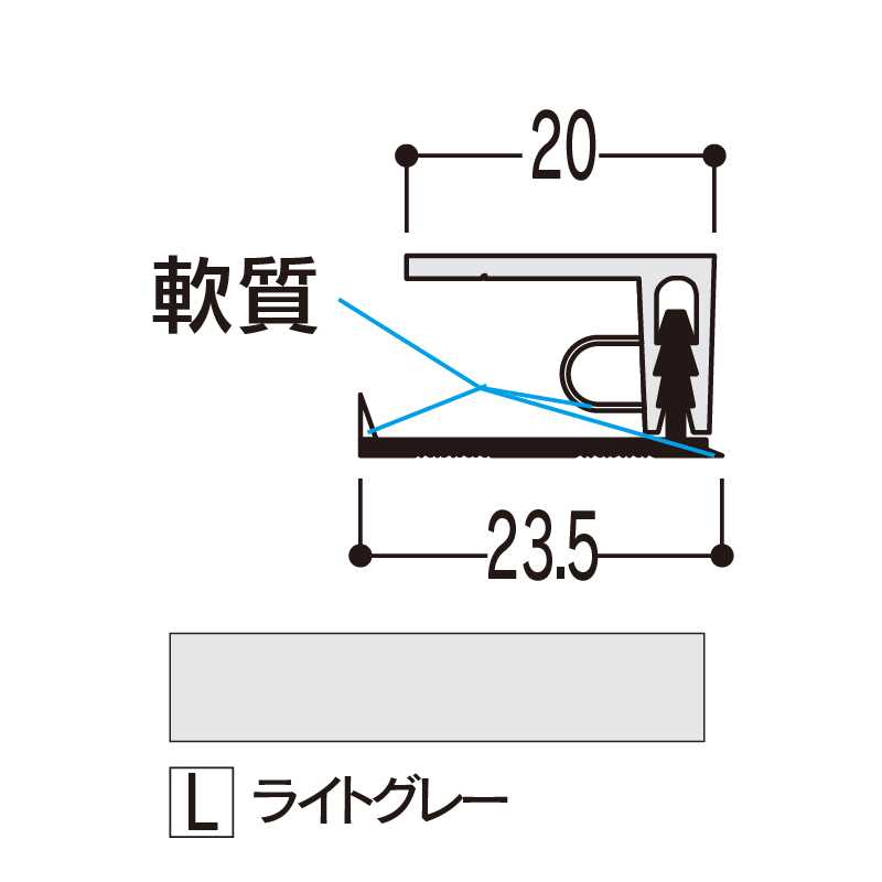 バスパネル 廻り縁 ライトグレー 3000mm LR-LL3【ケース販売】20本 浴室用天井 壁装材