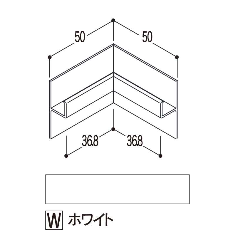 バスパネルカウンター 見切用 入隅 ホワイトCMCW【ケース販売】5個 浴室用天井 壁装材