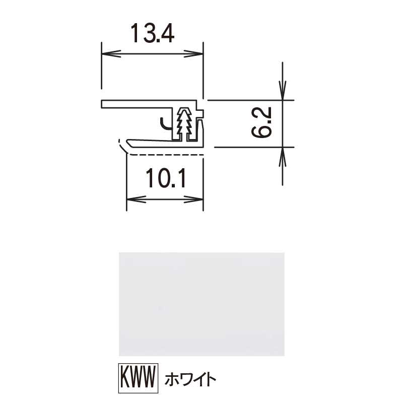 鏡面 アルパレージ用 見切 セパレートホワイト 2450mm AMS2KWW【ケース販売】20本 壁面 化粧パネル 内装