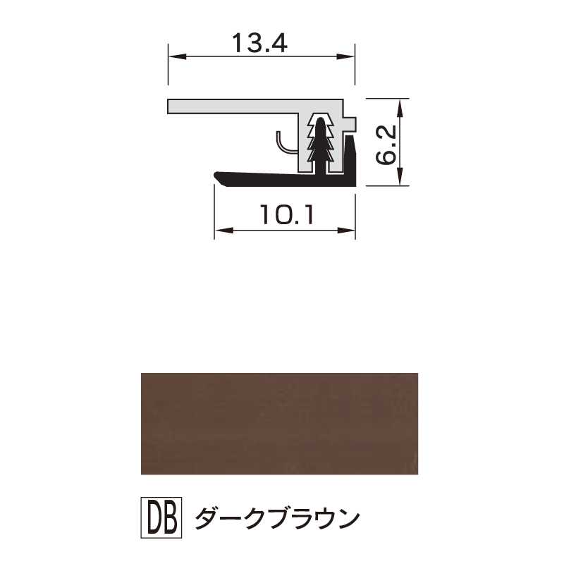 アルパレージ用 見切 セパレートダークブラウン 2450mm AMS2DB【ケース販売】20本 壁面 化粧パネル 浴室