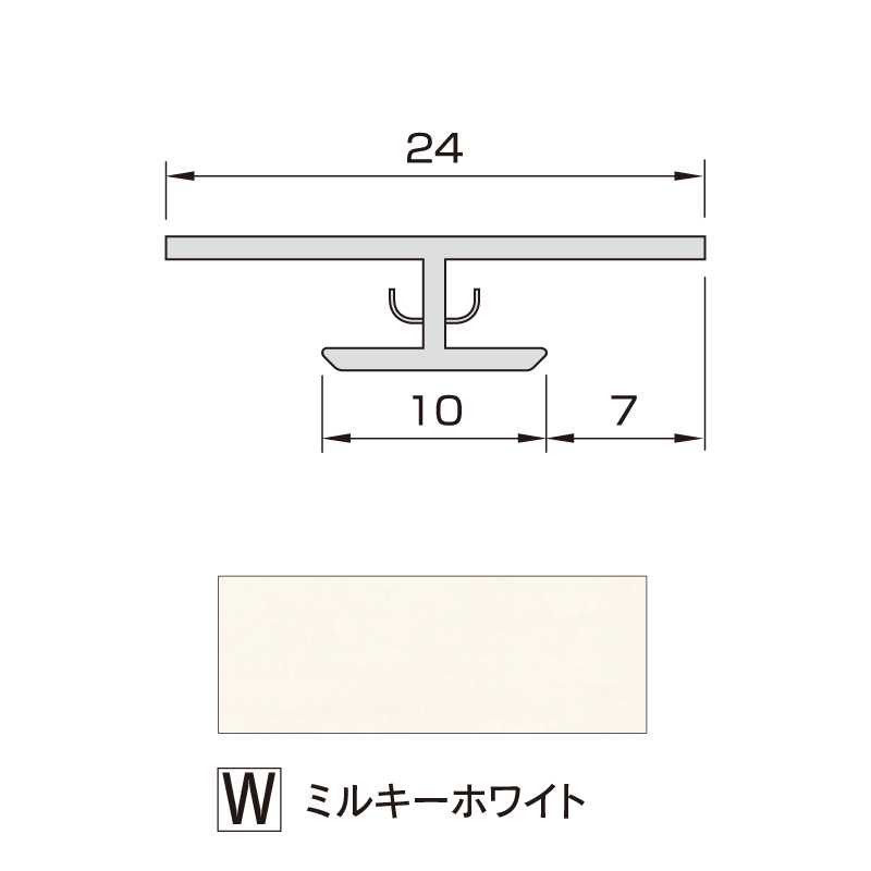 アルパレージ用 ジョイント ミルキーホワイト 2450mm AJ2W【ケース販売】20本 壁面 化粧パネル 内装 水廻り