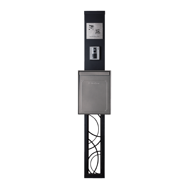 照明付き機能門柱 ベスティ VESTI  デザインパネルあり 本体のみ インターホン取付OK 福彫 FVE-KA