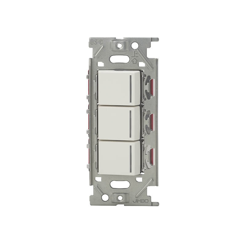 3路ガイド・チェックランプ付スイッチセット ダブル NKW02802 ピュア 