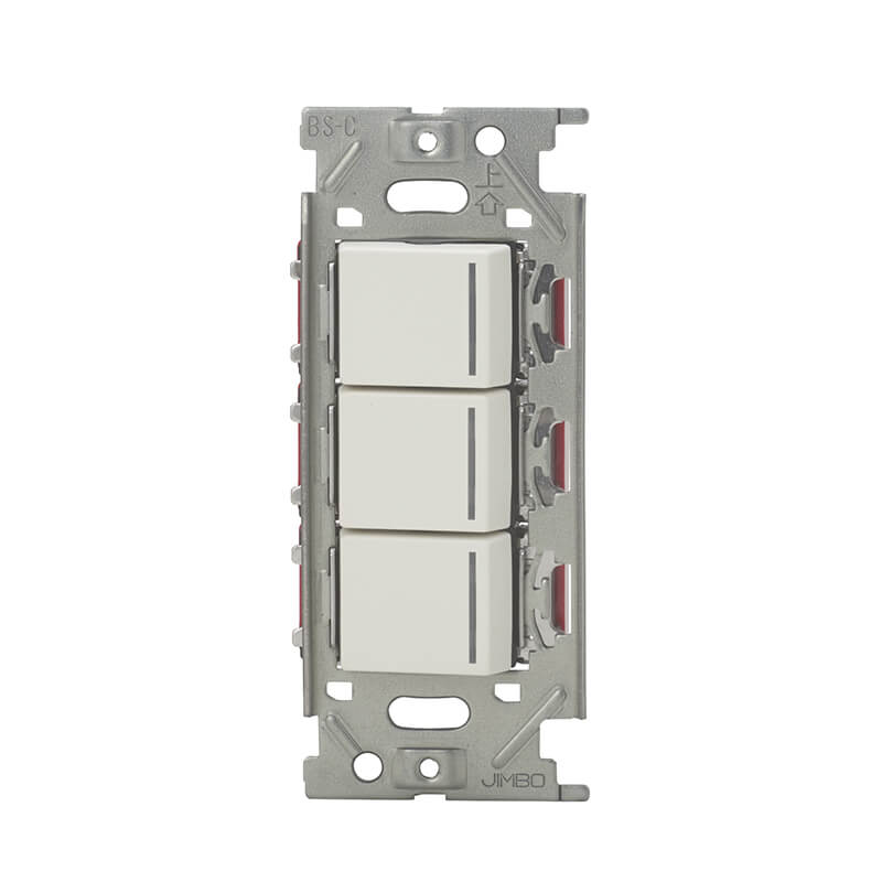 3路ガイド・チェックランプ付スイッチセット ダブル NKW02802 ピュア