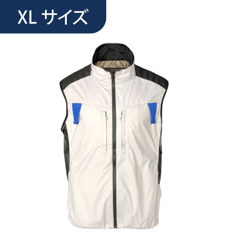 空調ウェア AR325 ベスト シルバー ＸＬ 作業着 KM Air Revolution (バッテリー・ファン別売)