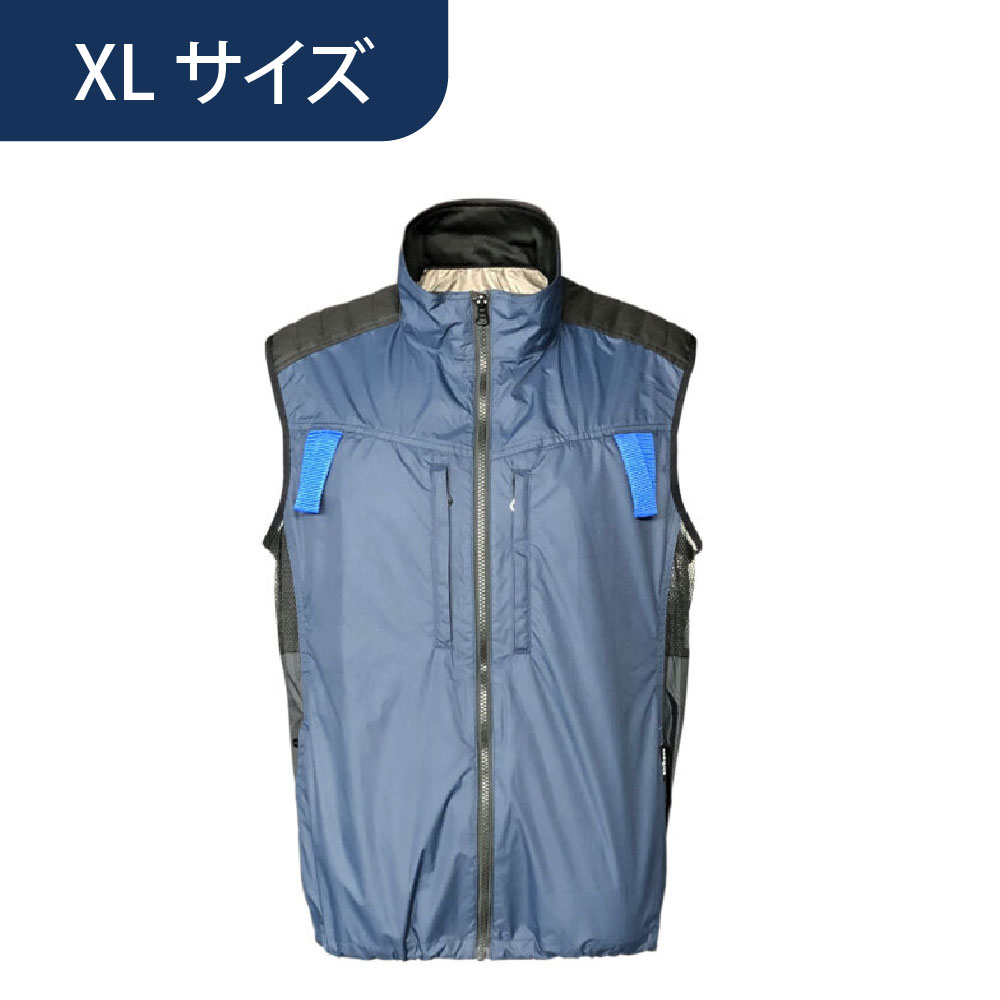 空調ウェア AR325 ベスト ネイビー ×Ｌ 作業着 ワークウエア KM Air Revolution (バッテリー・ファン別売)