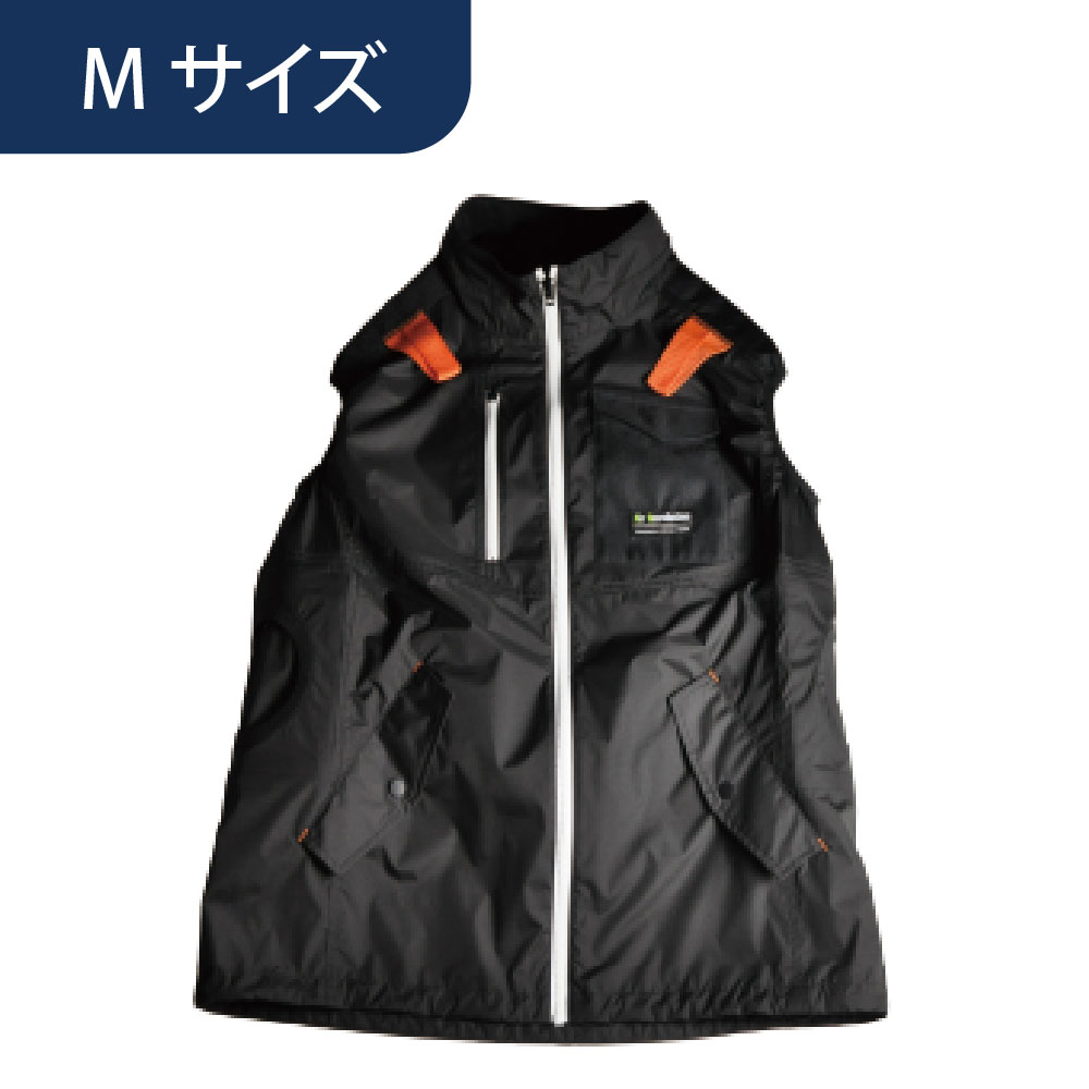 空調ウェア AR5271 ベスト ブラック M 作業着 KM Air Revolution (バッテリー・ファン別売)