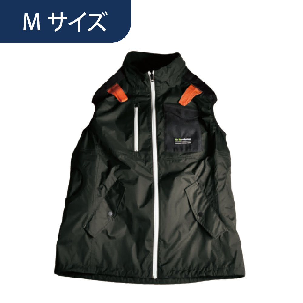 空調ウェア AR5271 ベスト オリーブ M 作業着 KM Air Revolution (バッテリー・ファン別売)