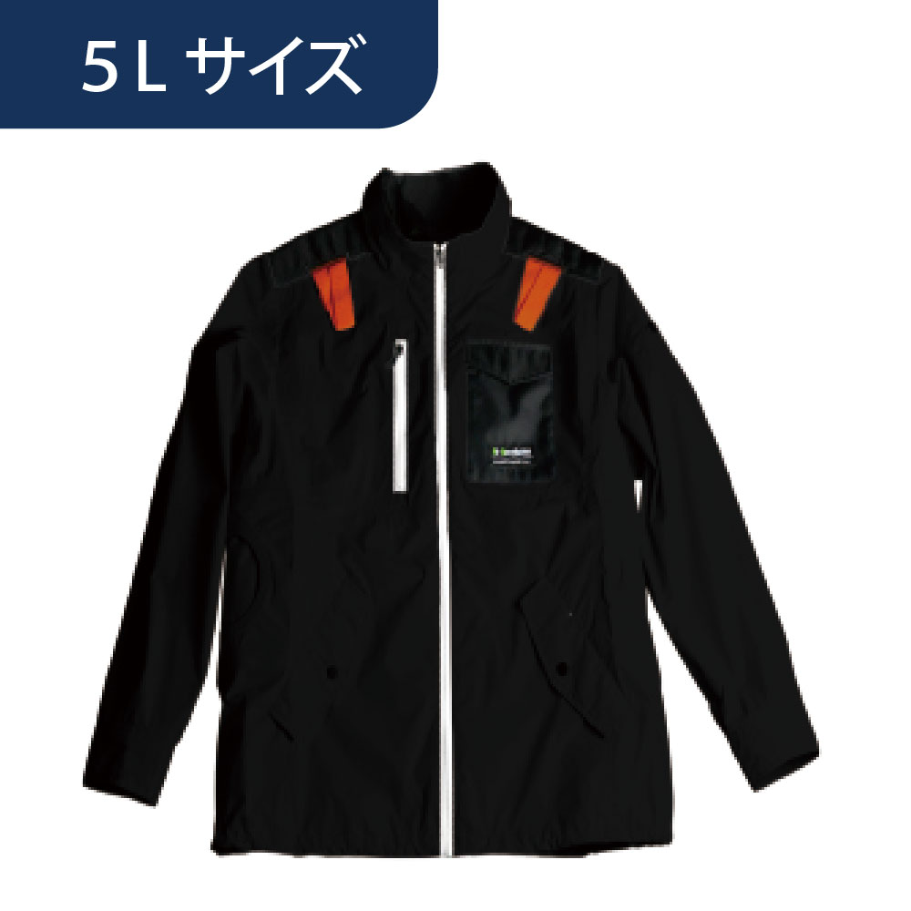 空調ウェア AR5273 長袖 ブラック 5L 作業着 KM Air Revolution (バッテリー・ファン別売)