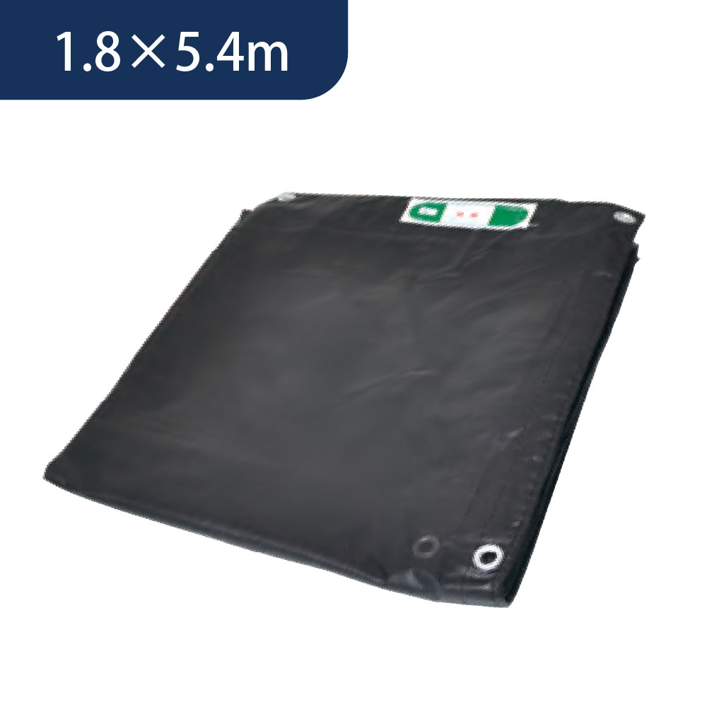 メッシュシート 1.8×5.4（m）黒 ネットシート ラッセルシート 防炎 日本防炎協会適合品 塗装 足場 KM