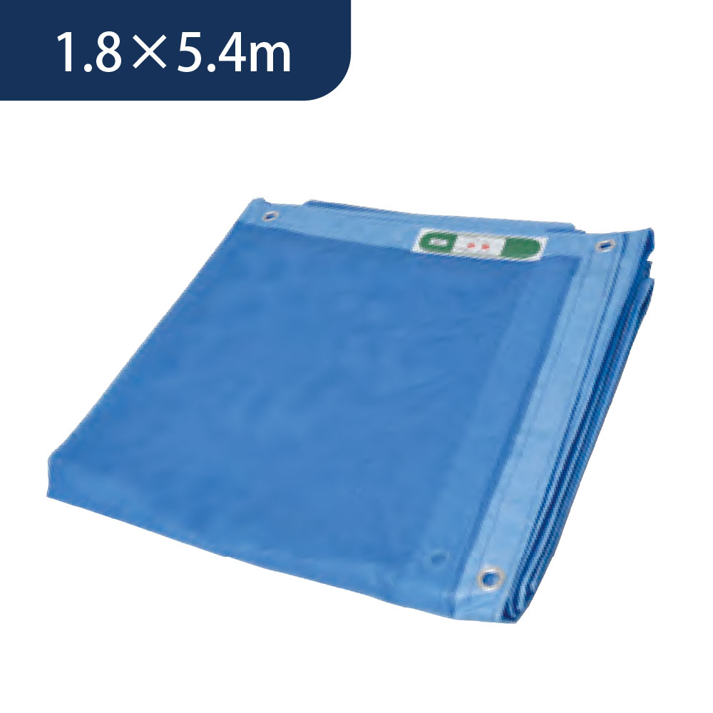 メッシュシート 1.8×5.4（m）青 ネットシート ラッセルシート 防炎 日本防炎協会適合品 塗装 足場 KM