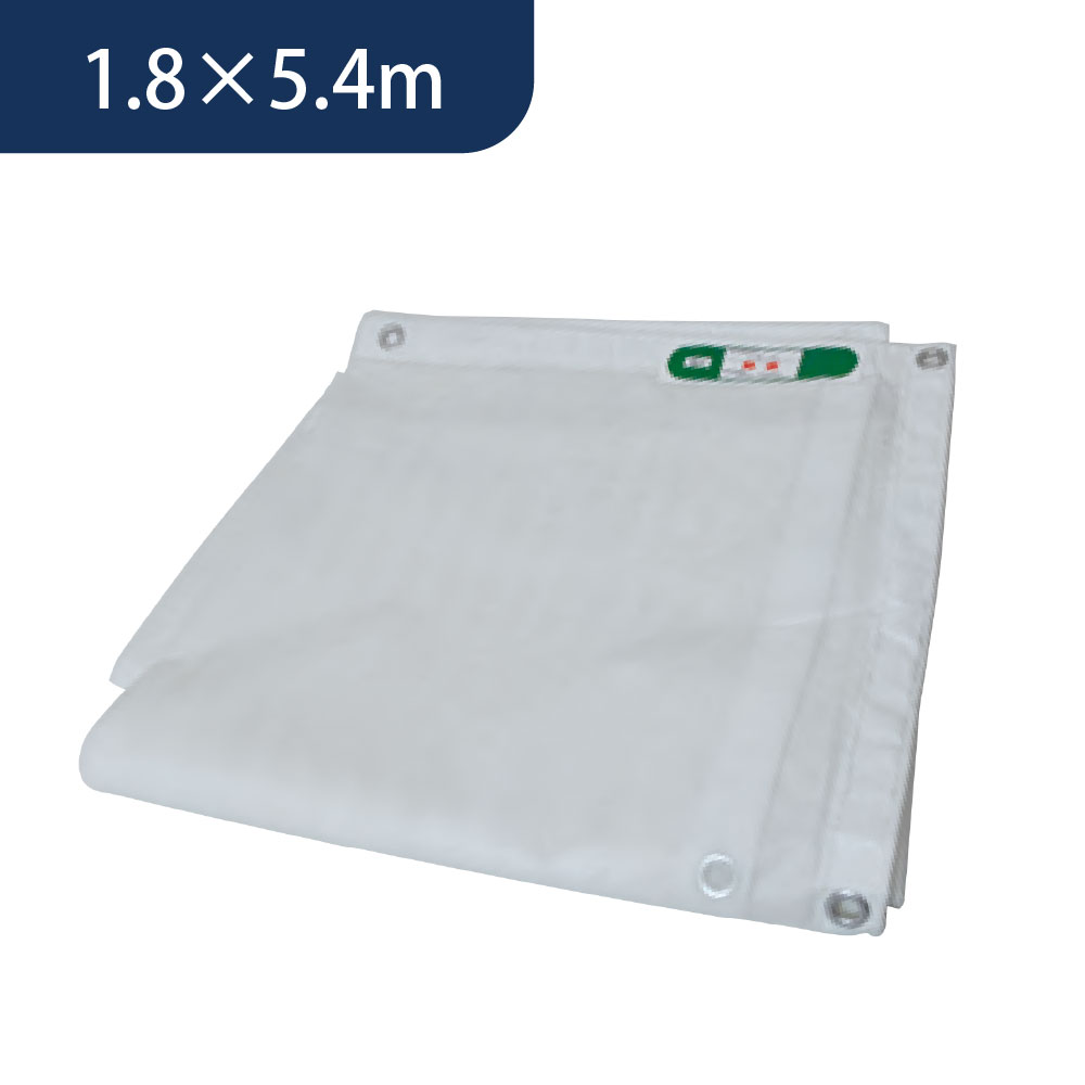 メッシュシート 1.8×5.4（m）白 ネットシート ラッセルシート 防炎 日本防炎協会適合品 塗装 足場 KM