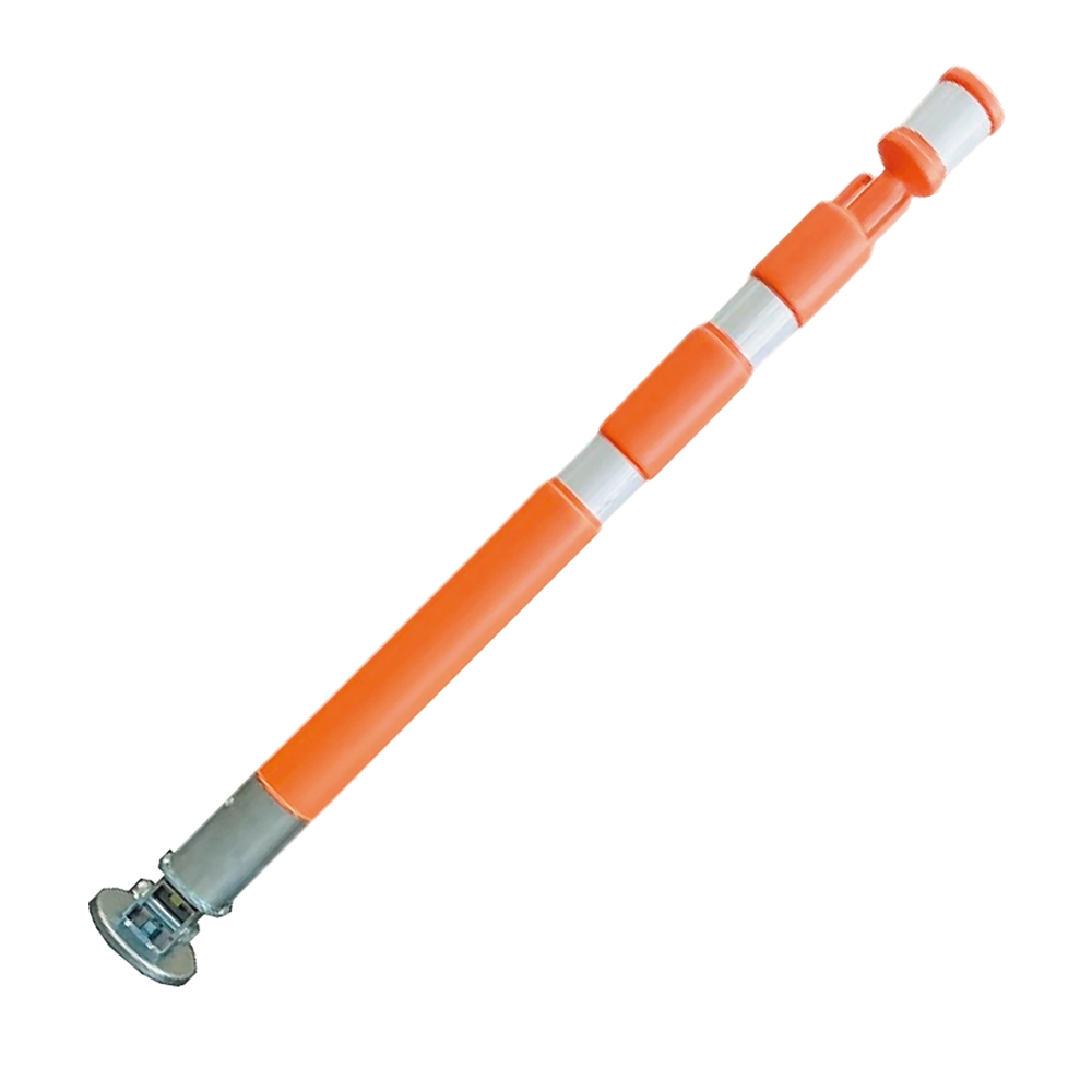 パッチンスタンドR オレンジ/白 AR-1452【ケース販売】10本入 敷鉄板 ポール 区画整理 進入禁止 アラオ