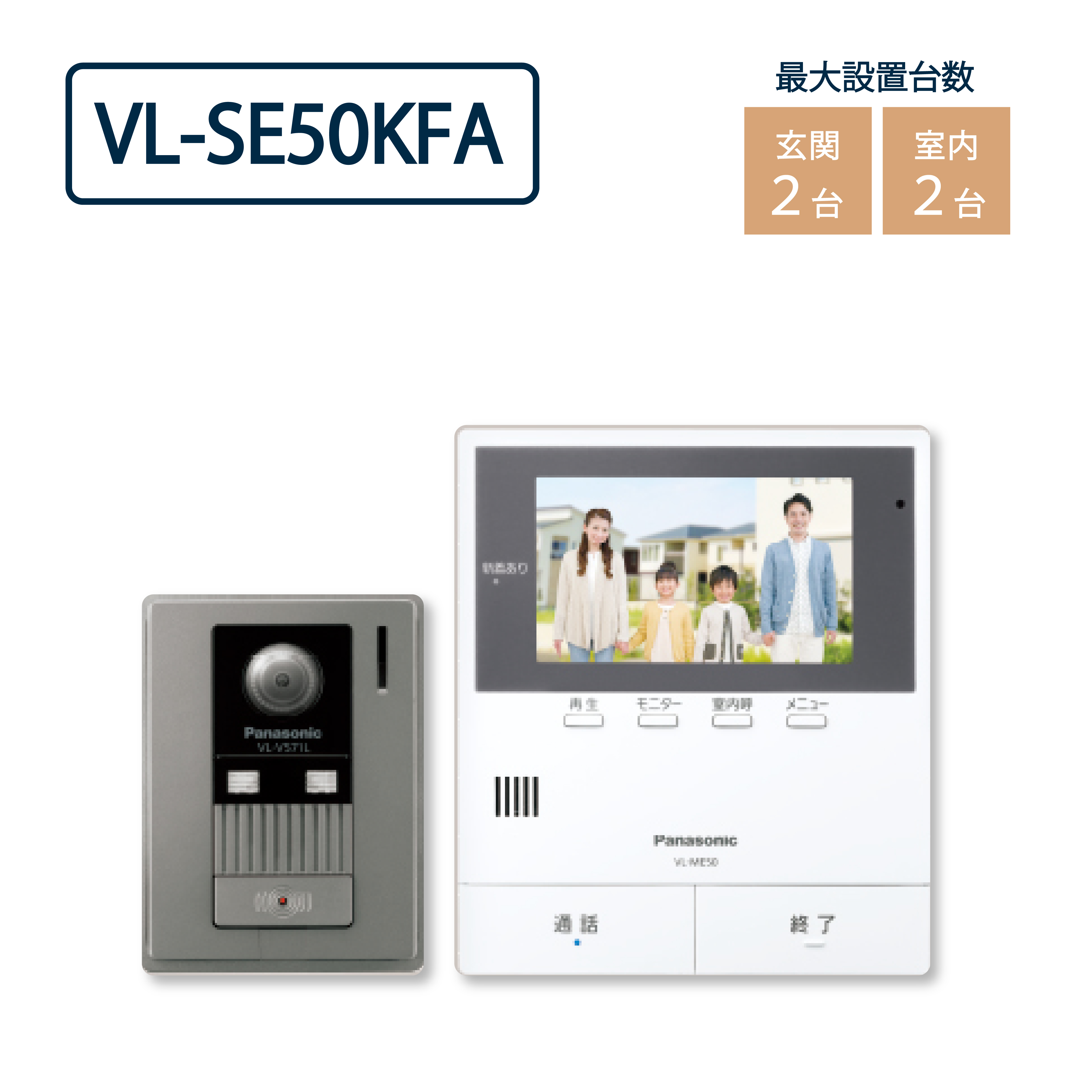 パナソニック VL-SE50KFA テレビドアホン 5型ワイドカラー液晶 子機無 インターホン Panasonic