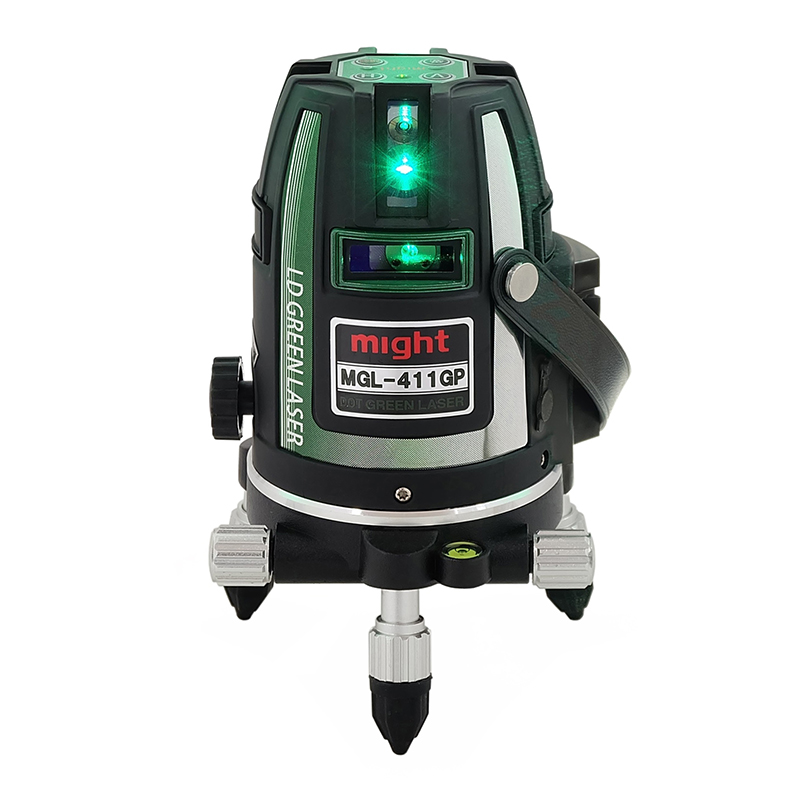 高輝度グリーンレーザー墨出器 (水平1方向・縦4方向) 本体＋受光器＋三脚セット マイト工業 MGL-411GP-RT