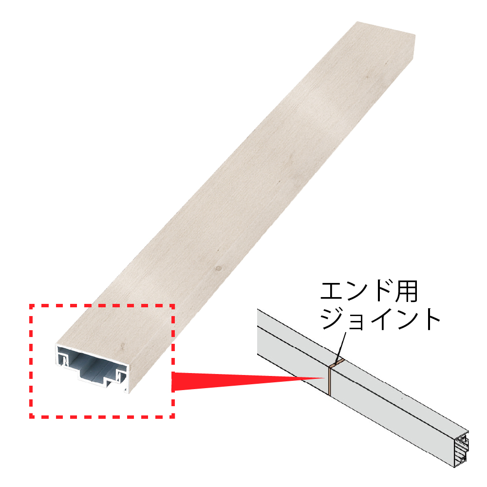 エバーアートボード 押え縁用 キャップ 30×10 エンド用ジョイント ホワイトパイン 00050246 タカショー（法人限定）