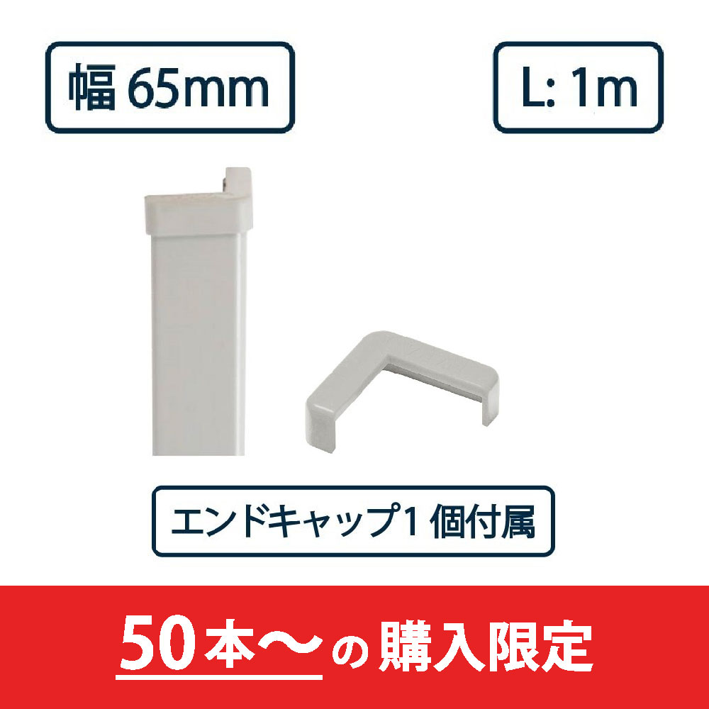 コーナーガード NPC-6565V 1m グレー【エンドキャップ1個付属】ナカ工業 駐車場 保護材【購入数：50セット以上】（法人限定）