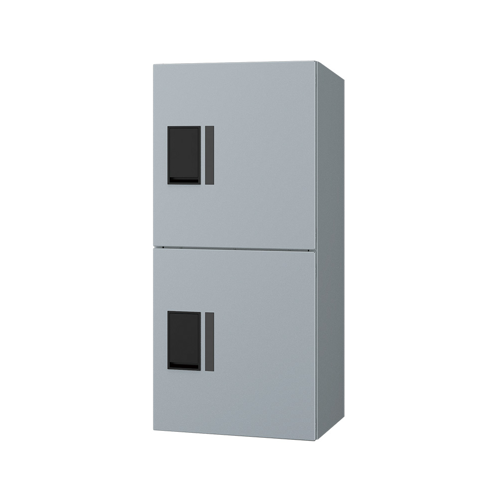 ナスタ Nasta Box プチ宅ユニット  KS-TL01R05A-SV H400mm×2タイプ(捺印無し)シルバー×シルバー 集合住宅用 宅配ボックス 前入前出