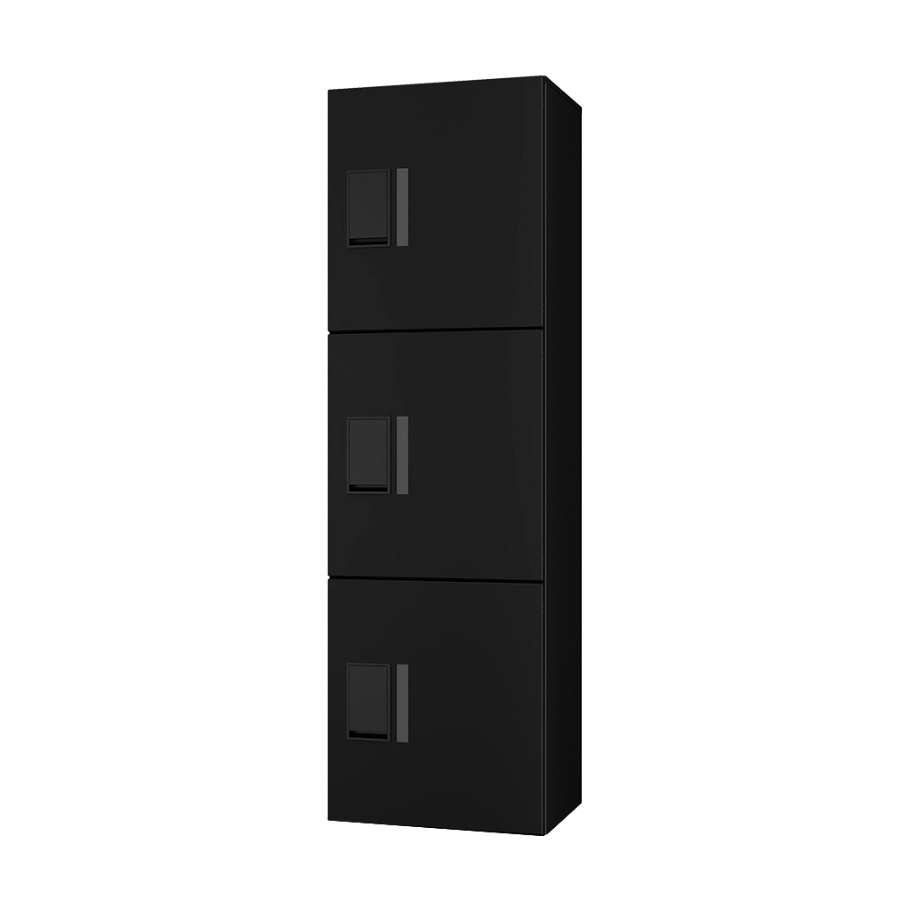 ナスタ Nasta Box プチ宅ユニット  KS-TL01R03A-BK H400mm×3タイプ(捺印無し)ブラック×ブラック 集合住宅用 宅配ボックス 前入前出