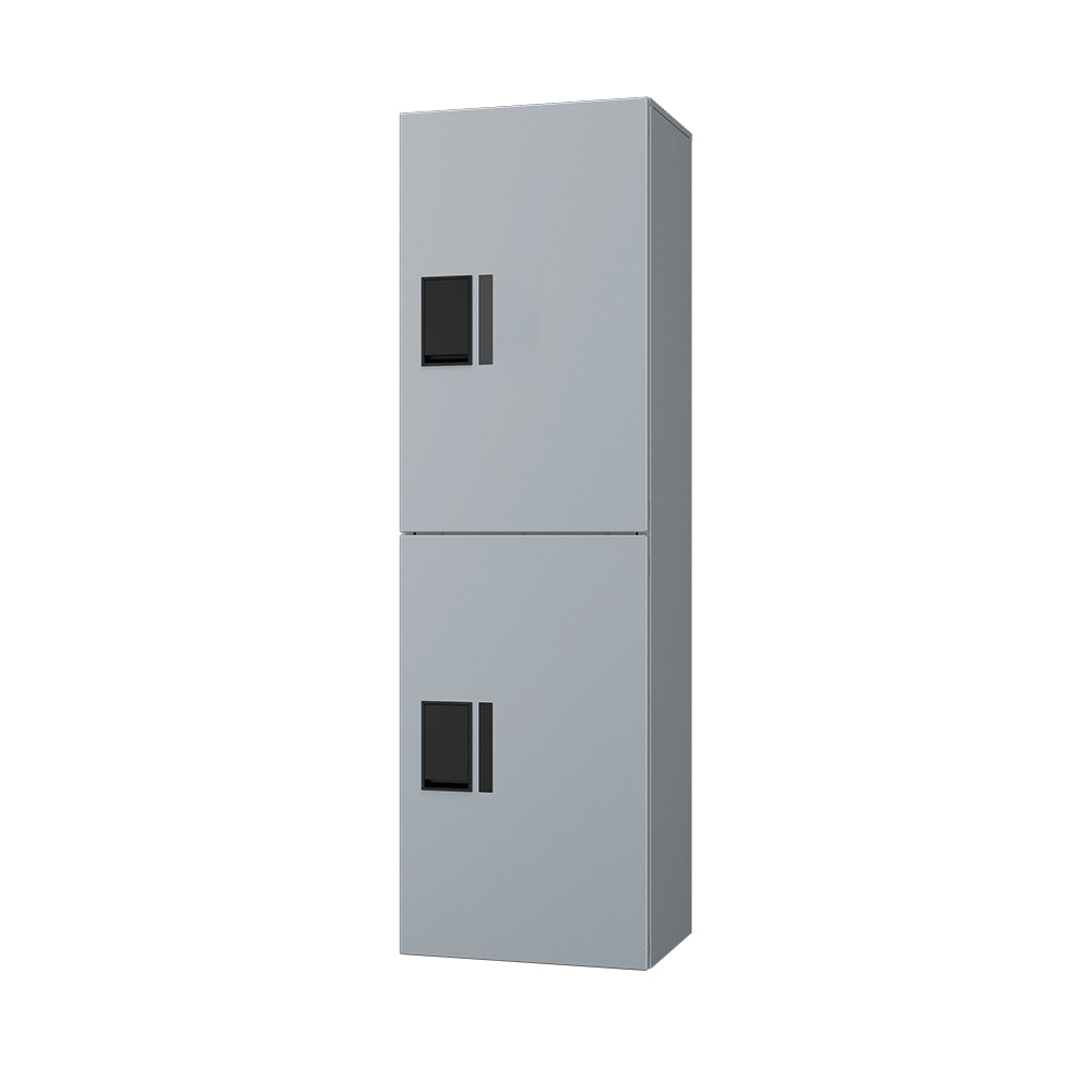 ナスタ Nasta Box プチ宅ユニット  KS-TL01R02A-SV H600mm×2タイプ(捺印無し)シルバー×シルバー 集合住宅用 宅配ボックス 前入前出