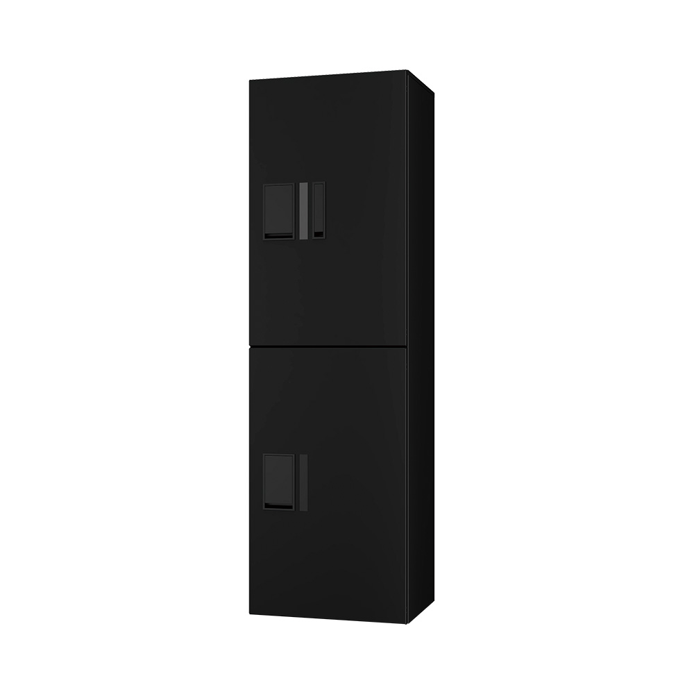 ナスタ Nasta Box プチ宅ユニット  KS-TL01R02AN-BK H600mm×2タイプ(捺印付き)ブラック×ブラック 集合住宅用 宅配ボックス 前入前出