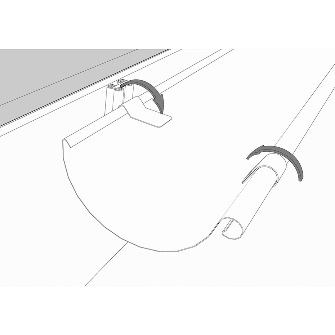 軒樋ブラケット(塗装のみ)(Φ100) グラファイトグレー K07-100-035 雨どい 雨樋 北欧 Lindab リンダブ スウェーデン シマブン