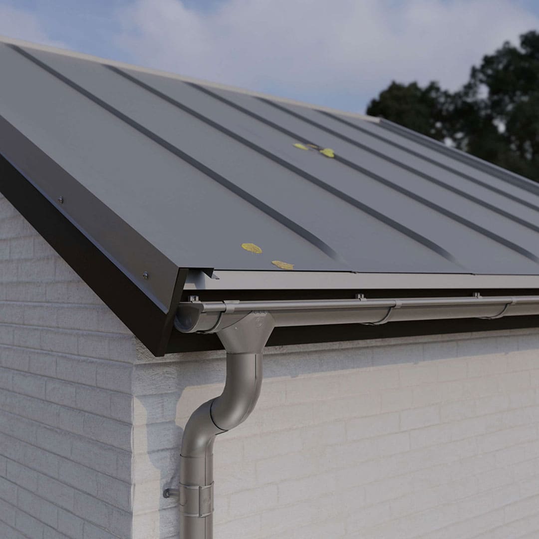 軒樋ブラケット(角度調整可能)(Φ100) 白 SKK-100-001 雨どい 雨樋 北欧 Lindab リンダブ スウェーデン シマブン