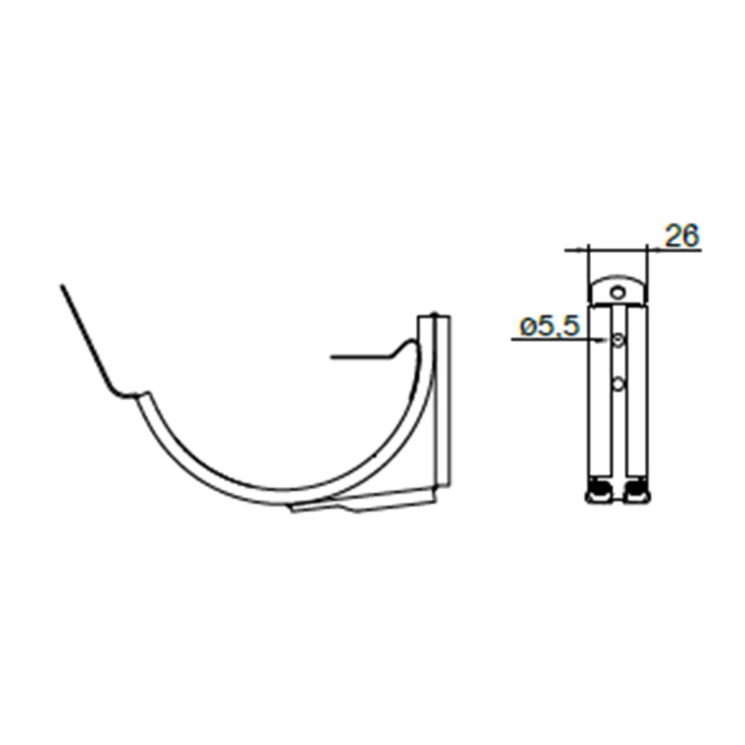 軒樋ブラケット(角度調整可能)(Φ100) 白 SKK-100-001 雨どい 雨樋 北欧 Lindab リンダブ スウェーデン シマブン