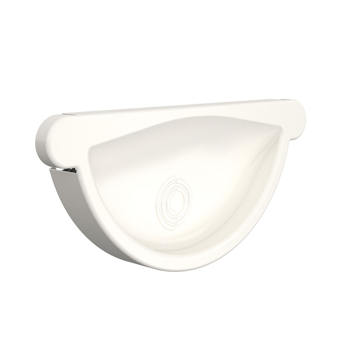 エンド(Φ100) 白 RG-100-001 雨どい 雨樋 北欧 Lindab リンダブ スウェーデン シマブン