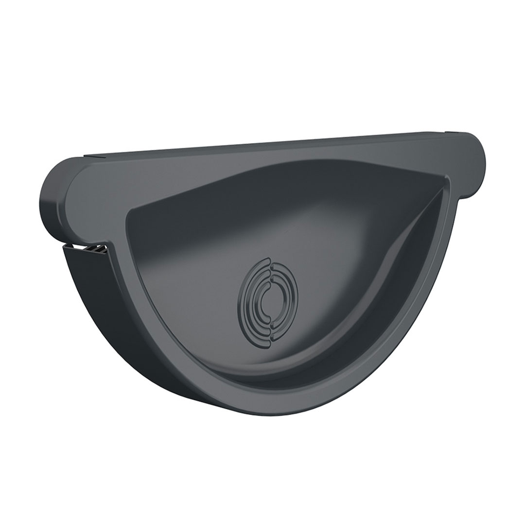 エンド(Φ125) グラファイトグレー RG-125-035 雨どい 雨樋 北欧 Lindab リンダブ スウェーデン シマブン