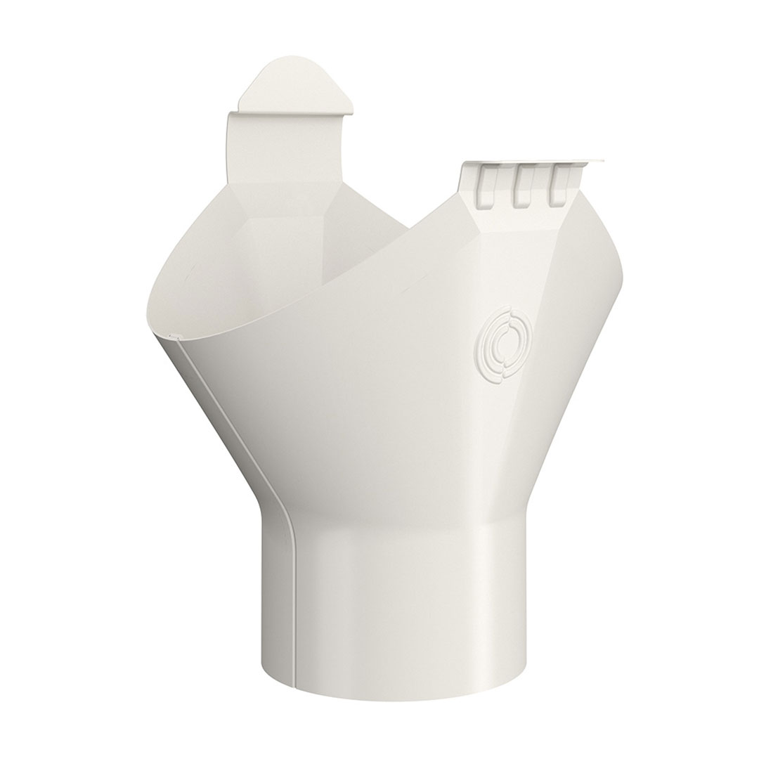 集水器(75)(Φ100) 白 OMV-100-75-001 雨どい 雨樋 北欧 Lindab リンダブ スウェーデン シマブン