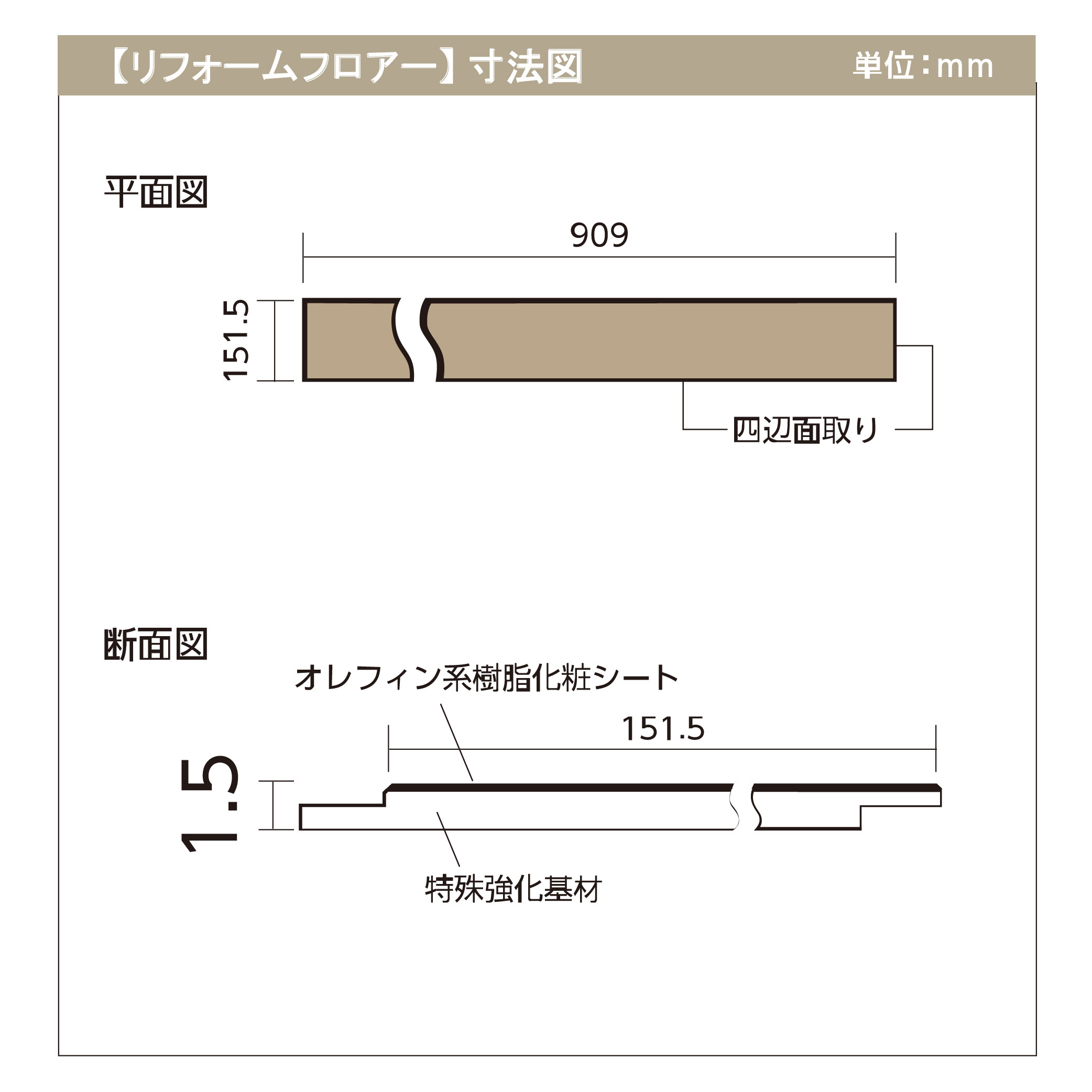 エミネンス リフォームフロアー RF-03 ライトオーク【ケース販売】24枚入 シンコール
