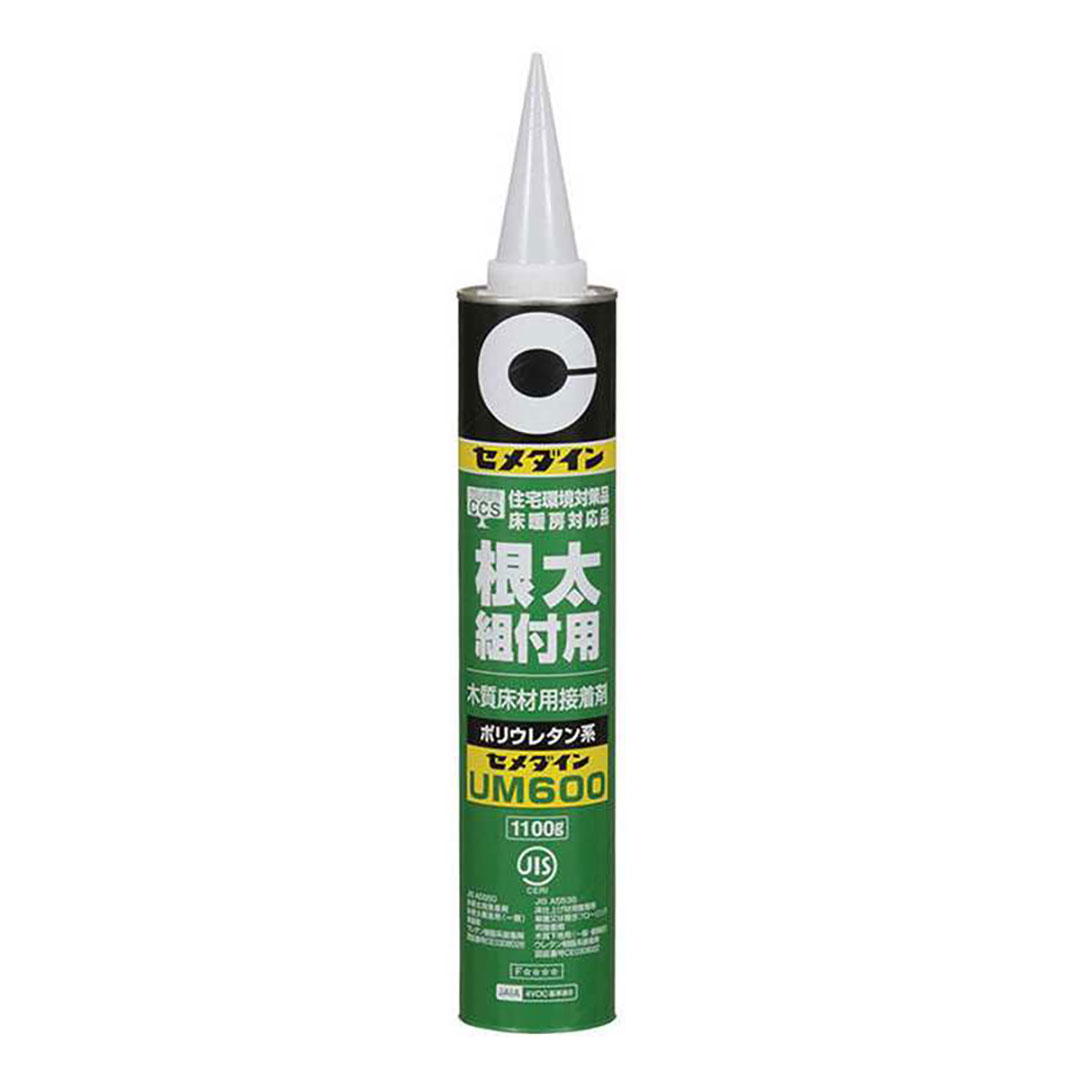 UM600 丸ノズル 1100g AR-234【ケース販売】12本 床用 ウレタン樹脂系 接着剤 根太ボンド セメダイン