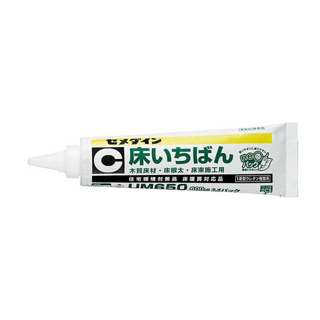 UM650 床いちばん 手絞りタイプ 600ml AR-172【ケース販売】12本 床用 接着剤 根太ボンド セメダイン