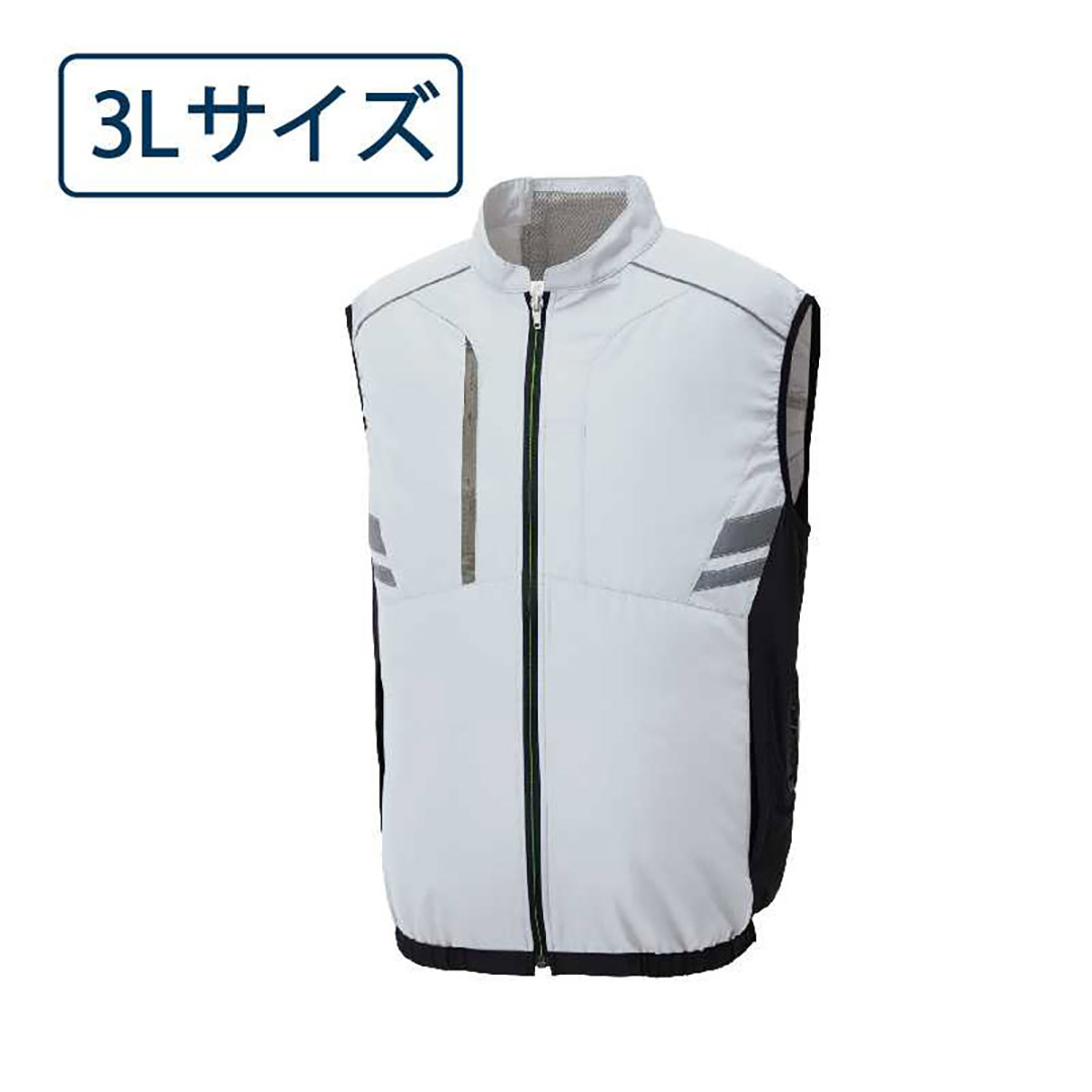 空調風神服 ベスト(服のみ) 3L シルバー KF92322 サンエス EFウェア 作業着 空調ウェア