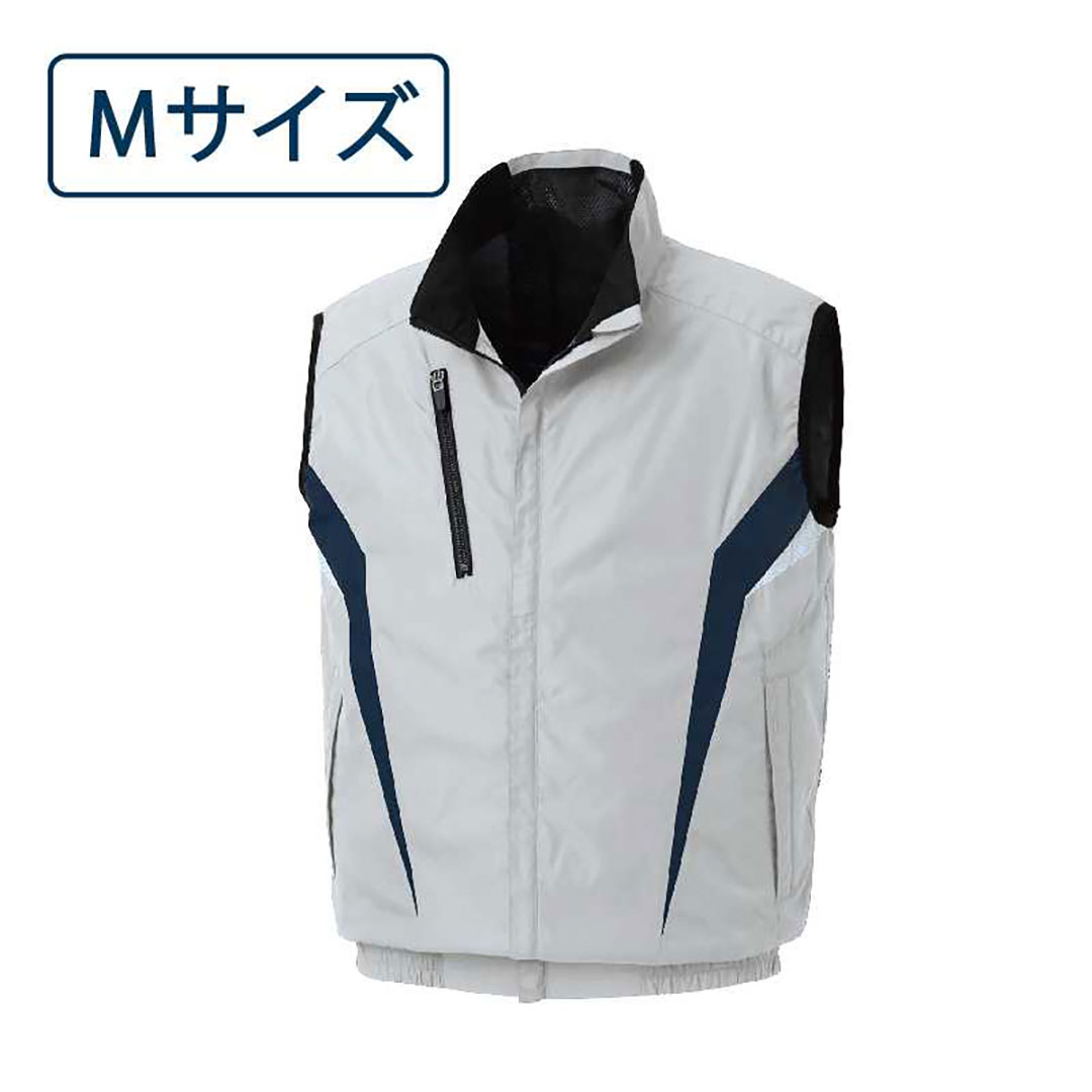 空調風神服 チタン加工 ベスト(服のみ) M シルバーグレー KF102 サンエス EFウェア 作業着 空調ウェア